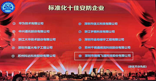 致力視訊與安防，捷視飛通榮獲2019年度“標準化十佳安防企業”稱號